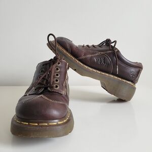 Dr. Marten 12280 Daisy Chunky Platform Vintage Brown Shoes Size 8